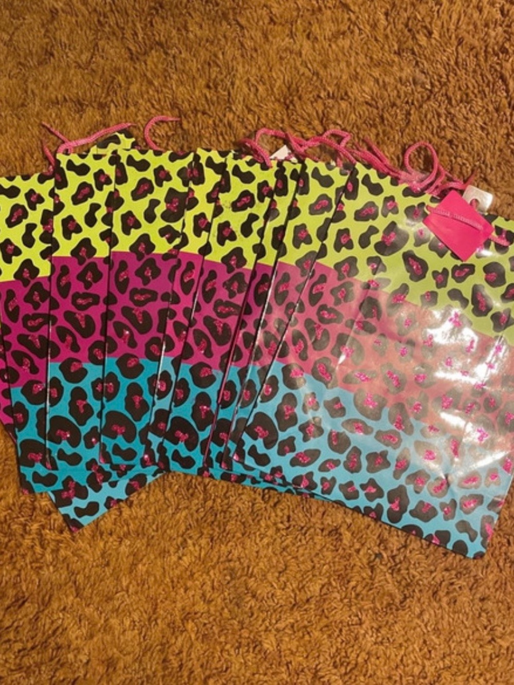 Leopard Print Gift Bags - Multi Color